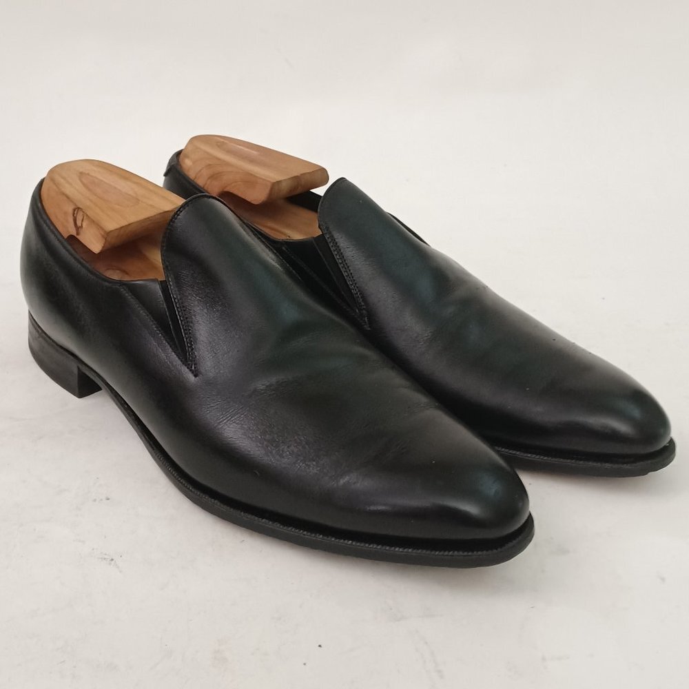 🖤 Vintage FREEMAN Bootmaker Guild Black Leather Slip on Loafers Size 7.5 D 🖤 - Picture 7 of 12